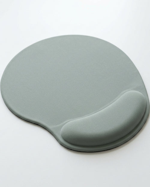 Qwfkv Contoured Memory Foam Wrist-Rest Mouse Pad Sage Gray - Lifestyle view