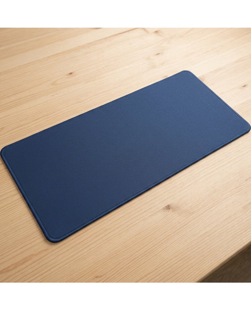 Qwfkv Extended Micro-Weave Desk Mat 850 x 350 mm Navy - Lifestyle view