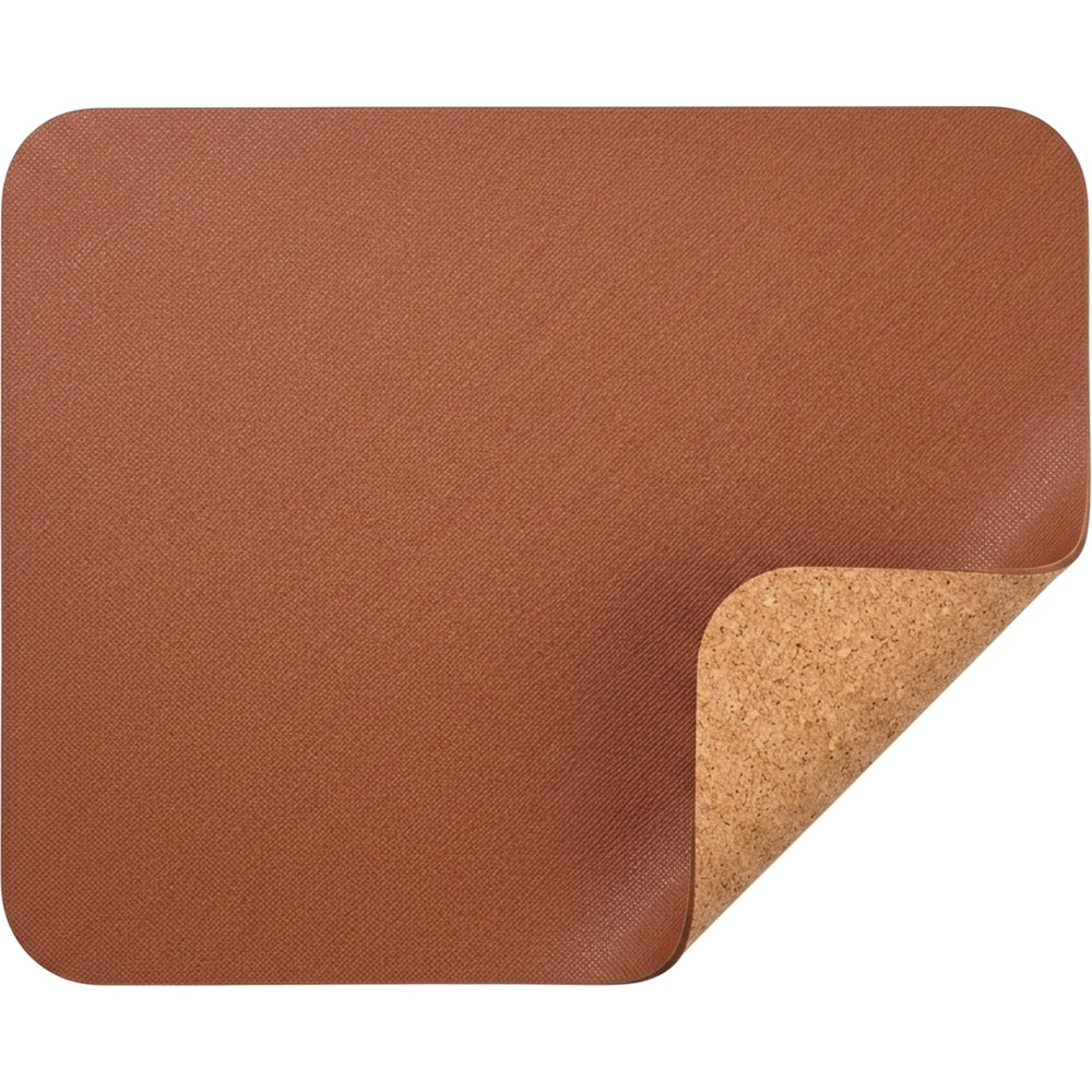 Qwfkv Reversible PU Leather Cork Mouse Pad Clay Brown - Product view