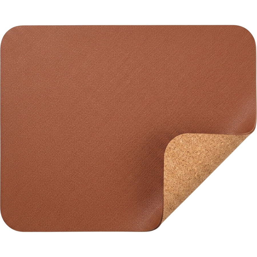 Qwfkv Reversible PU Leather Cork Mouse Pad Clay Brown